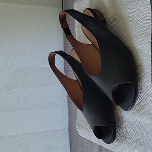 Madewell Sling Back Black Flats size 9